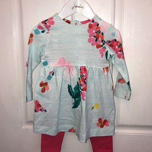 ADORABLE  FLORAL TUNIC AND HOT PINK LEGGINGS